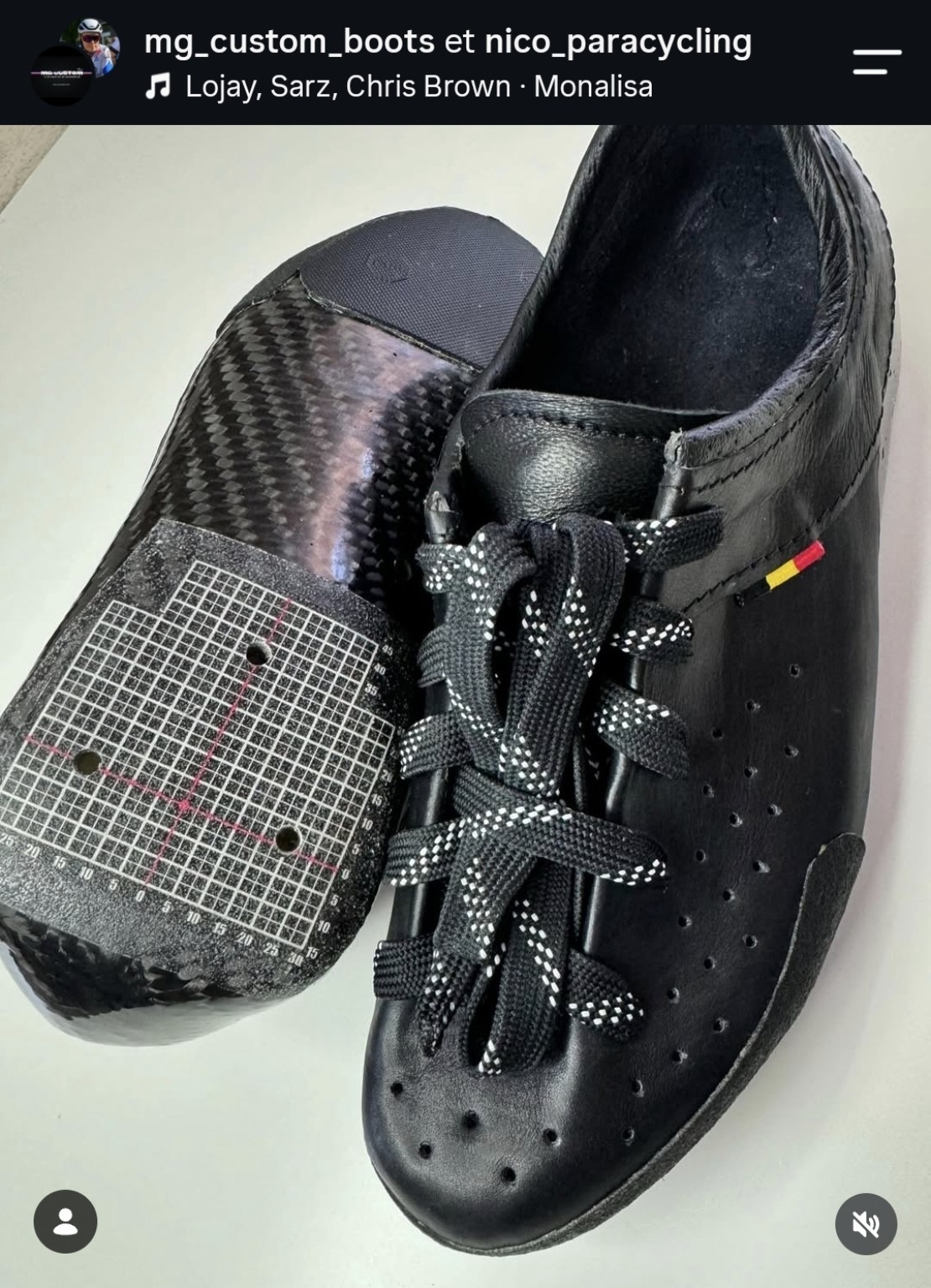 Custom adapted cycling shoe setup